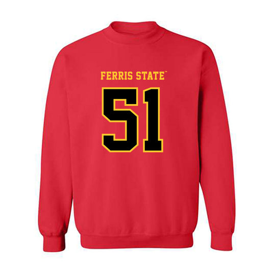 Ferris State - NCAA Football : DJ Gilbert - Replica Shersey Crewneck Sweatshirt-0