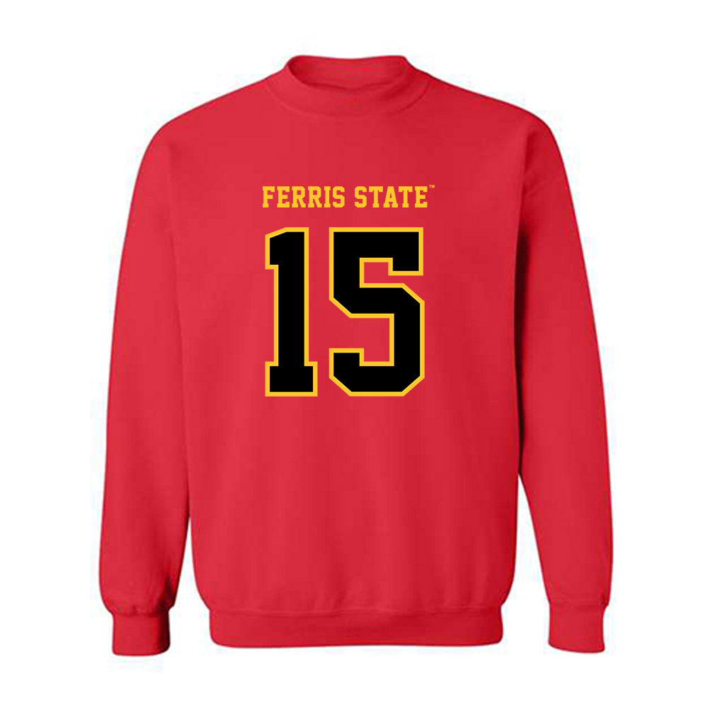 Ferris State - NCAA Women's Volleyball : Corrie Wisser - Replica Shersey Crewneck Sweatshirt-0