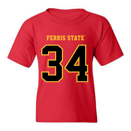 Ferris State - NCAA Football : Ethan Sossen - Replica Shersey Youth T-Shirt-0