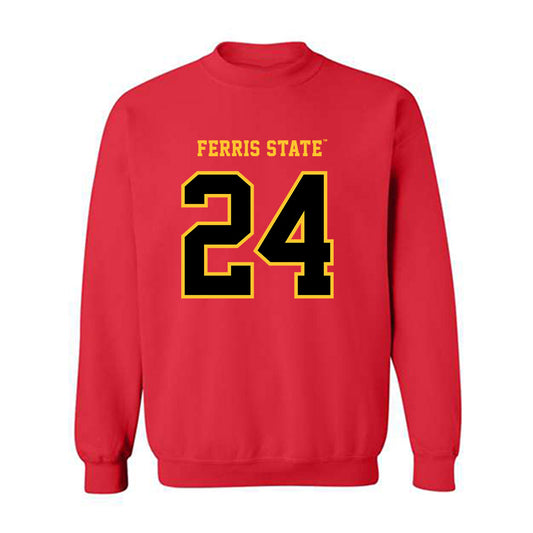 Ferris State - NCAA Women's Basketball : Claire Erickson - Replica Shersey Crewneck Sweatshirt-0