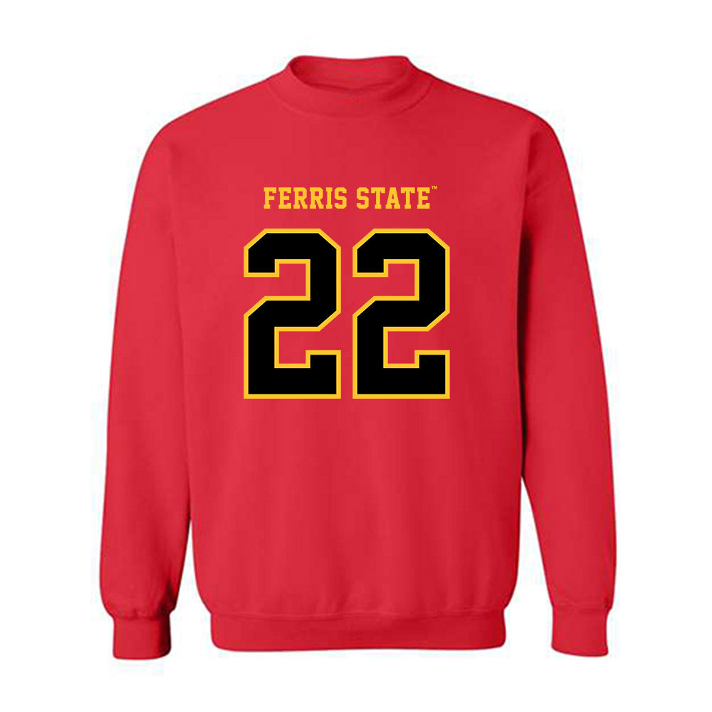 Ferris State - NCAA Football : Brady Rose - Replica Shersey Crewneck Sweatshirt-0
