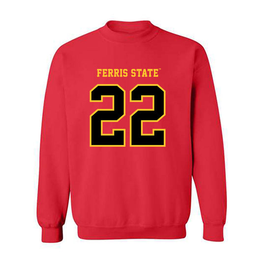 Ferris State - NCAA Football : Brady Rose - Replica Shersey Crewneck Sweatshirt-0