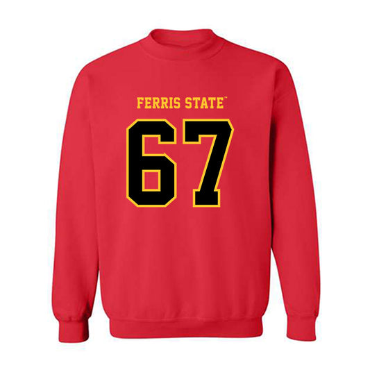 Ferris State - NCAA Football : Avery Pavlak - Replica Shersey Crewneck Sweatshirt-0