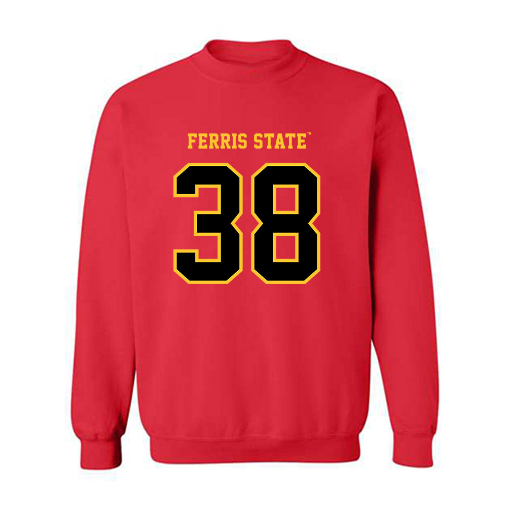 Ferris State - NCAA Football : Levi Tuinstra - Replica Shersey Crewneck Sweatshirt-0
