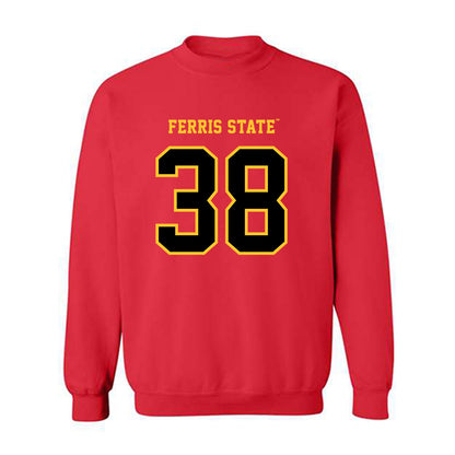 Ferris State - NCAA Football : Levi Tuinstra - Replica Shersey Crewneck Sweatshirt-0