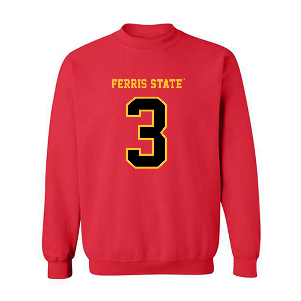 Ferris State - NCAA Women's Basketball : Mara Mitchell - Replica Shersey Crewneck Sweatshirt-0