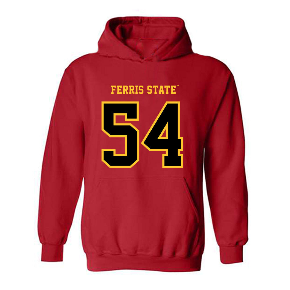 Ferris State - NCAA Football : Jshawn Kennedy - Replica Shersey Hooded Sweatshirt-0