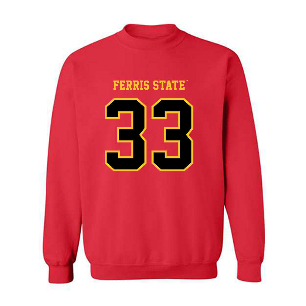 Ferris State - NCAA Football : Coties Gillen - Replica Shersey Crewneck Sweatshirt-0