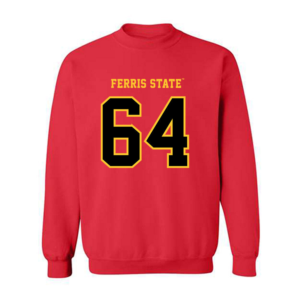 Ferris State - NCAA Football : Cameron Heiss - Replica Shersey Crewneck Sweatshirt-0
