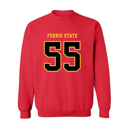 Ferris State - NCAA Football : Elmir Jakupovic - Replica Shersey Crewneck Sweatshirt-0