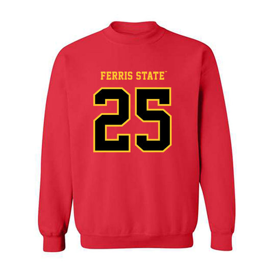 Ferris State - NCAA Women's Basketball : Mia Riley - Replica Shersey Crewneck Sweatshirt-0
