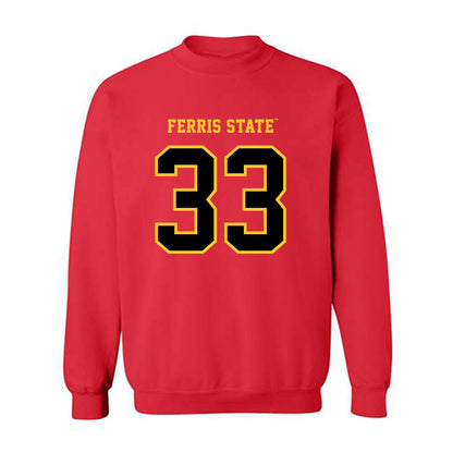 Ferris State - NCAA Women's Basketball : Ally Schultz - Replica Shersey Crewneck Sweatshirt-0