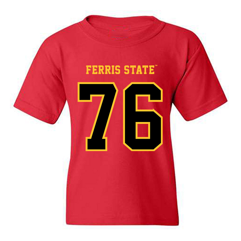 Ferris State - NCAA Football : Lawrence Hattar - Replica Shersey Youth T-Shirt-0