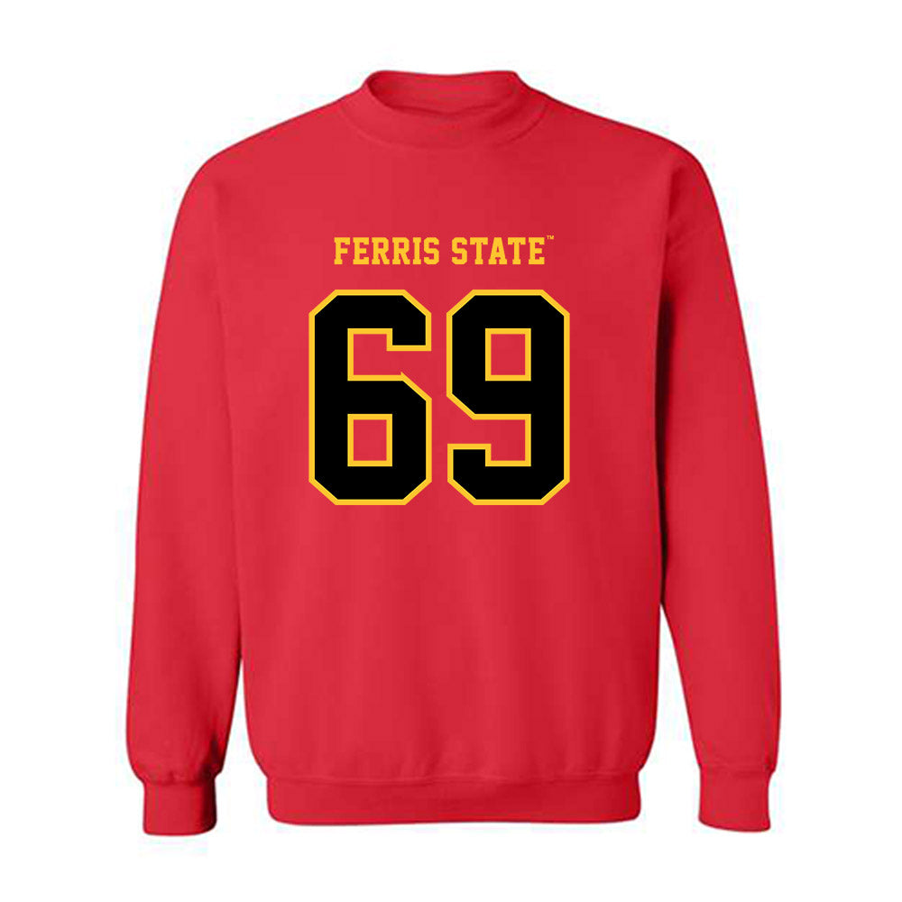Ferris State - NCAA Football : AJ Polley - Replica Shersey Crewneck Sweatshirt-0