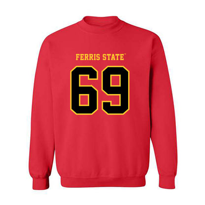 Ferris State - NCAA Football : AJ Polley - Replica Shersey Crewneck Sweatshirt-0