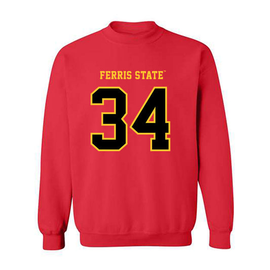 Ferris State - NCAA Football : Ethan Sossen - Replica Shersey Crewneck Sweatshirt-0