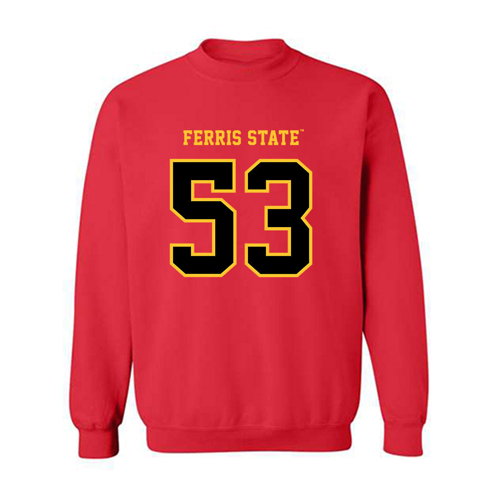 Ferris State - NCAA Football : Ryan Ross - Replica Shersey Crewneck Sweatshirt-0