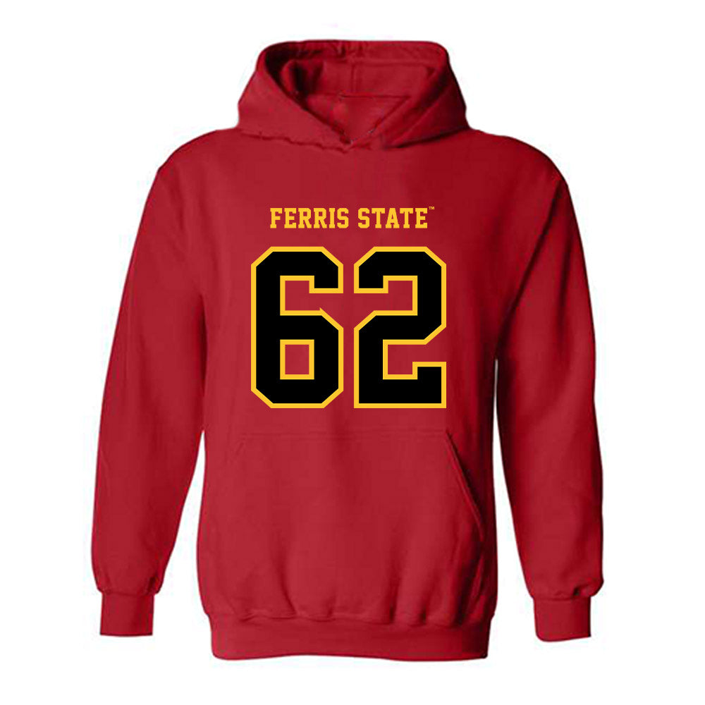 Ferris State - NCAA Football : Kaharri Caldwell - Replica Shersey Hooded Sweatshirt-0