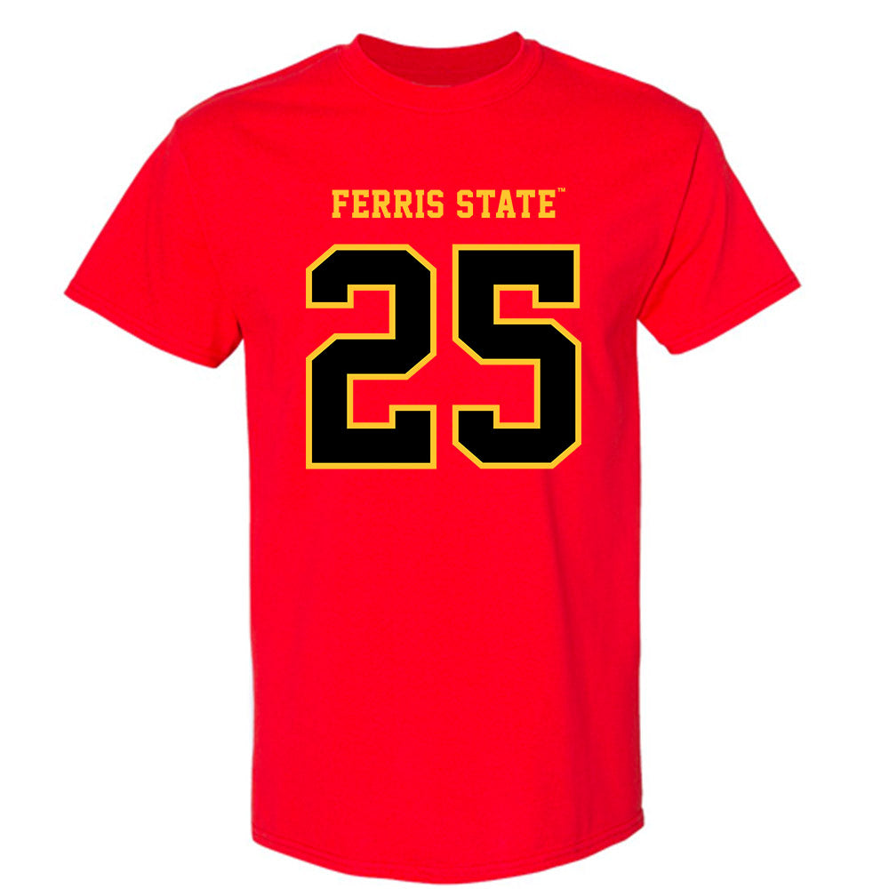 Ferris State - NCAA Men's Ice Hockey : Zach Faremouth - Replica Shersey T-Shirt-0