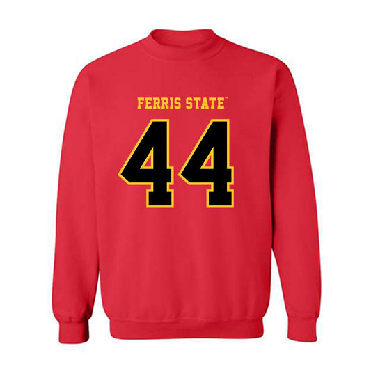 Ferris State - NCAA Softball : Addison Wangler - Replica Shersey Crewneck Sweatshirt-0