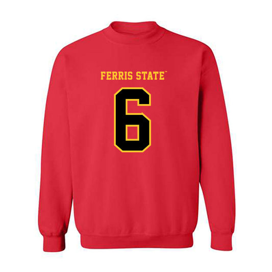 Ferris State - NCAA Football : James Gilbert - Replica Shersey Crewneck Sweatshirt-0