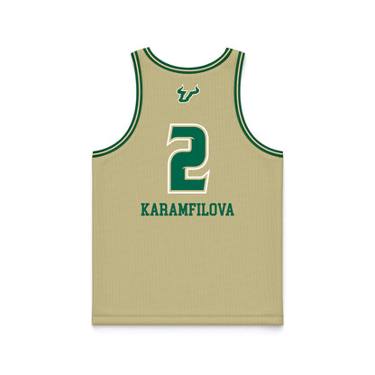 USF - NCAA Women's Basketball : Yana Karamfilova - Sand Basketball Jersey-1
