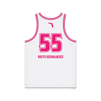 USF - NCAA Women's Basketball : Carla Brito Hernandez - White Basketball Jersey-1