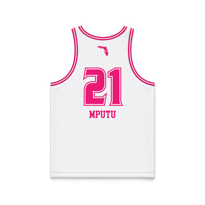 USF - NCAA Women's Basketball : Lor Mputu - White Basketball Jersey-1