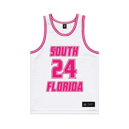 USF - NCAA Women's Basketball : Raina Tomasicka - White Basketball Jersey-0
