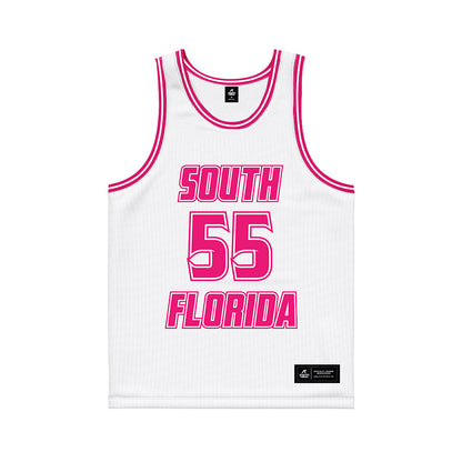 USF - NCAA Women's Basketball : Carla Brito Hernandez - White Basketball Jersey-0