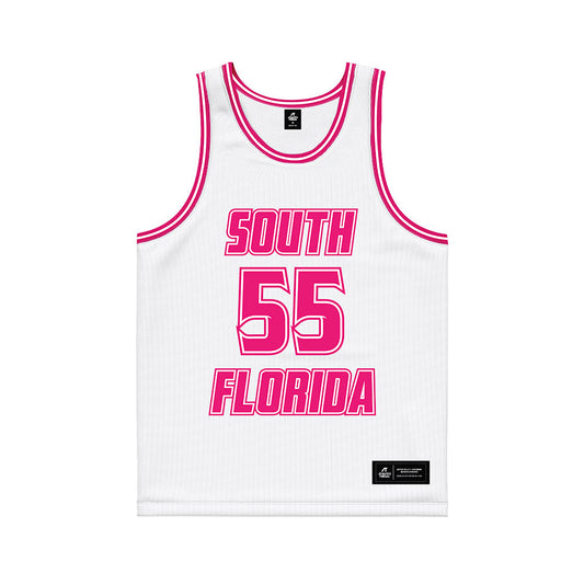 USF - NCAA Women's Basketball : Carla Brito Hernandez - White Basketball Jersey-0