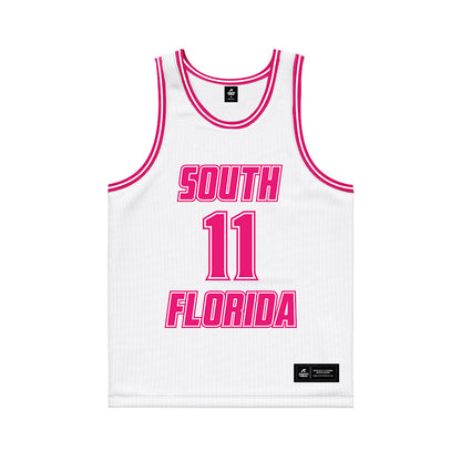 USF - NCAA Women's Basketball : Kirsten Lewis-Williams - White Basketball Jersey-0