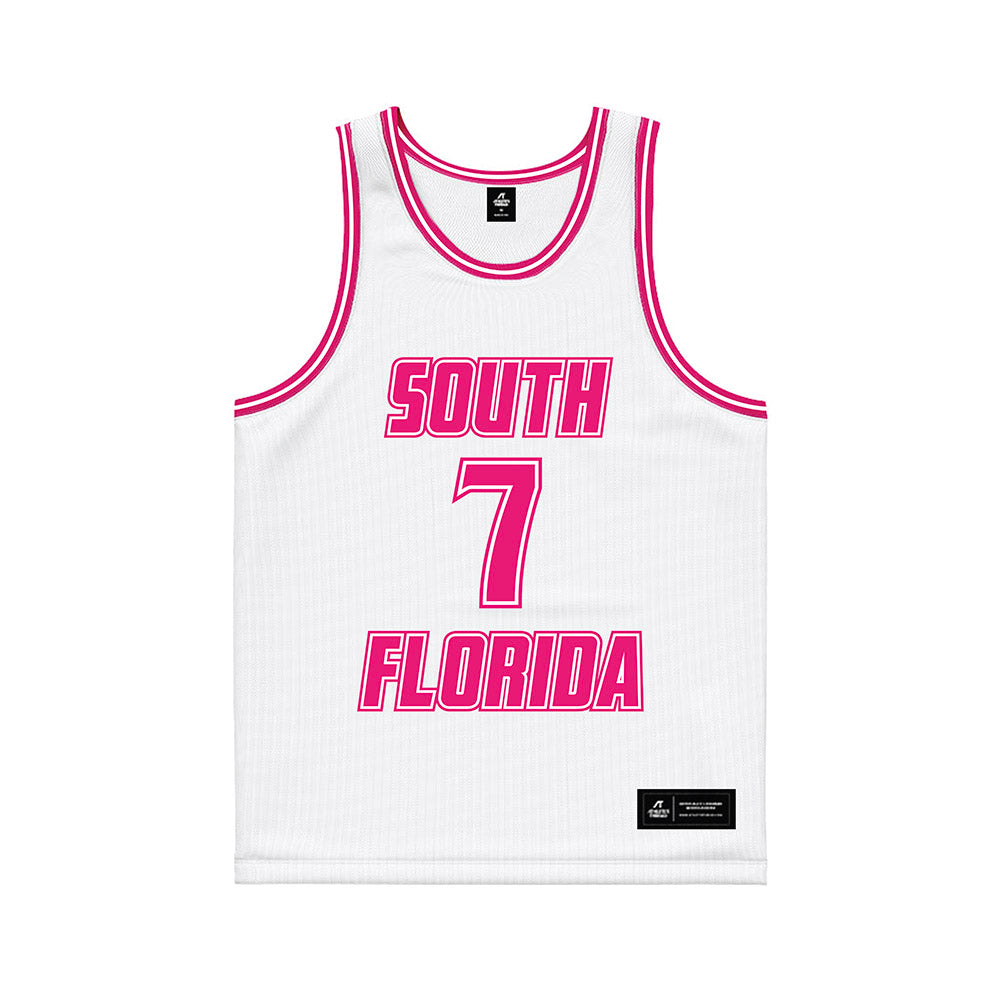 USF - NCAA Women's Basketball : Lana Vukcevic - White Basketball Jersey-0