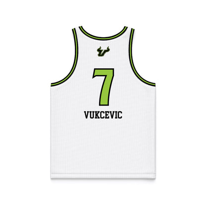 USF - NCAA Women's Basketball : Lana Vukcevic - White Basketball Jersey-1
