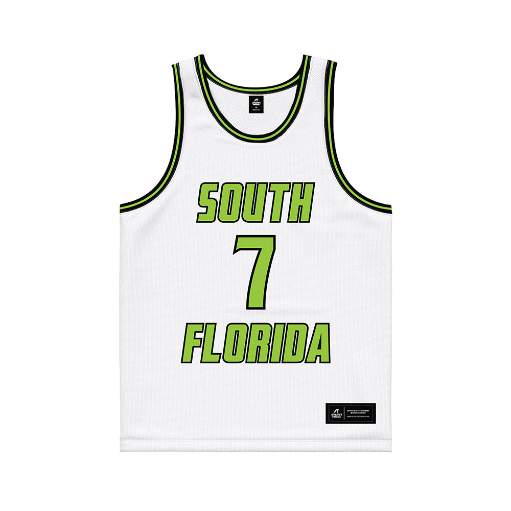 USF - NCAA Women's Basketball : Lana Vukcevic - White Basketball Jersey-0