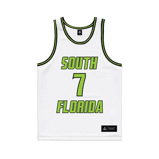 USF - NCAA Women's Basketball : Lana Vukcevic - White Basketball Jersey-0