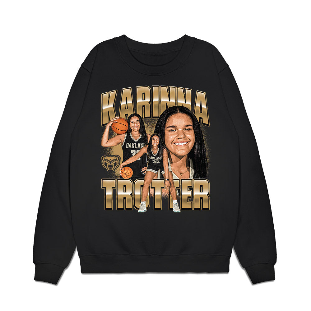 Oakland - NCAA Women's Basketball : Karinna Trotter - Collage Premium Crewneck Sweatshirt-0