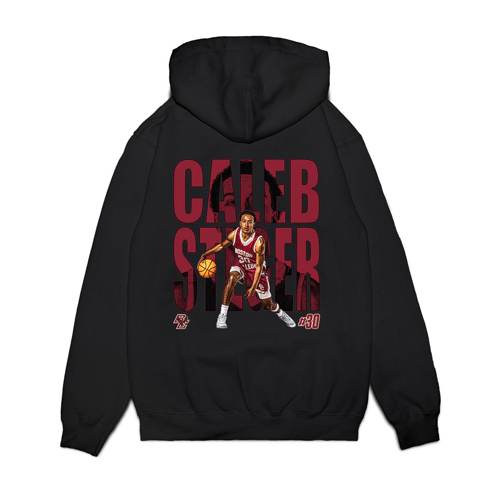 Boston College - NCAA Men's Basketball : Caleb Steger - Collage Premium Hooded Sweatshirt-1