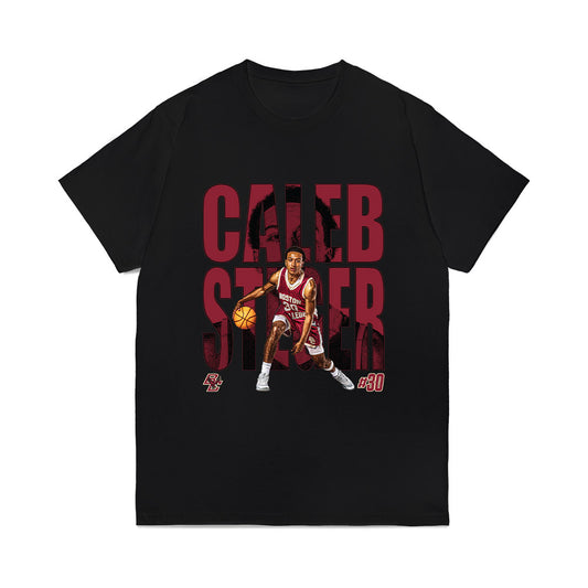 Boston College - NCAA Men's Basketball : Caleb Steger - Collage Comfort Colors T-Shirt-0