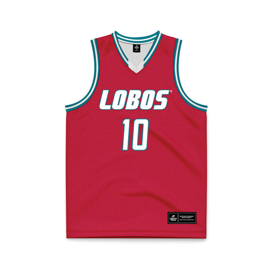 New Mexico - NCAA Men's Basketball : Tomislav Buljan - Red Basketball Jersey-0