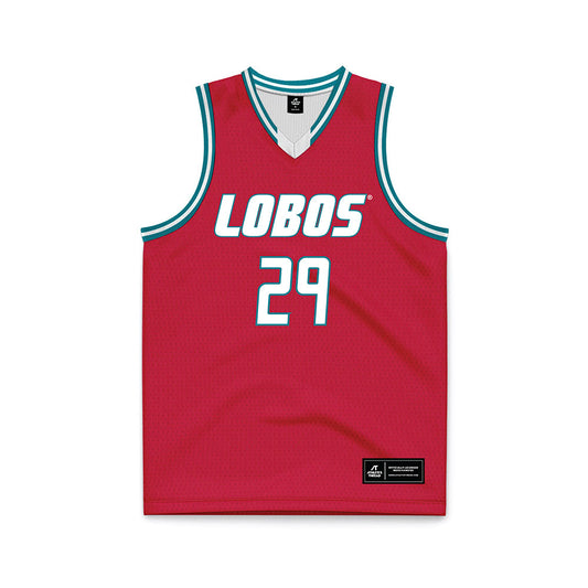 New Mexico - NCAA Men's Basketball : Timeo Pons - Red Basketball Jersey-0