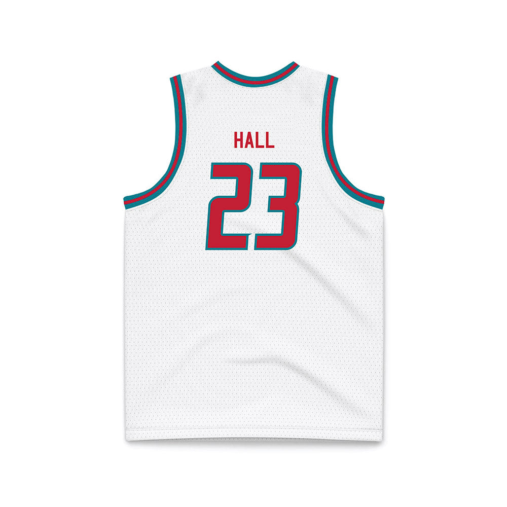 New Mexico - NCAA Men's Basketball : Jake Hall - White Basketball Jersey-1