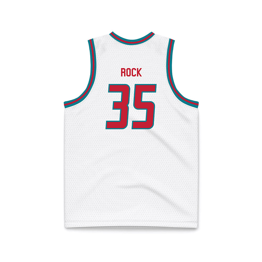New Mexico - NCAA Men's Basketball : JT Rock - White Basketball Jersey-1