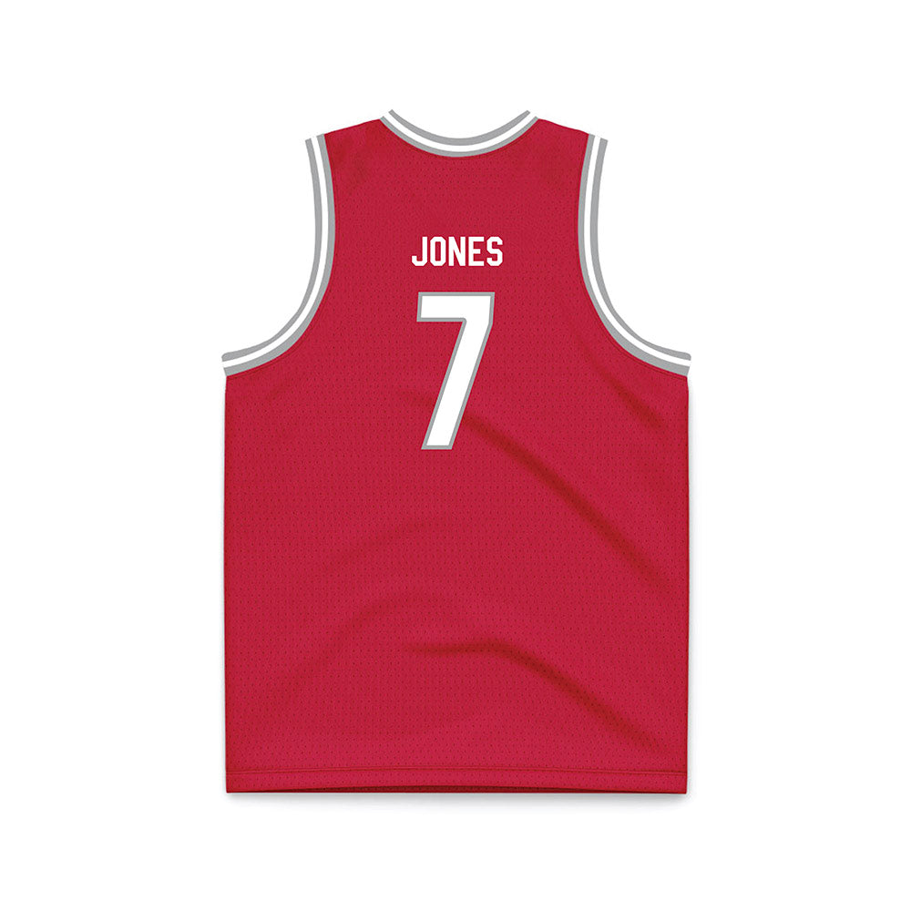 New Mexico - NCAA Men's Basketball : Sir Marius Jones - Red Basketball Jersey-1