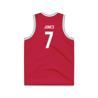 New Mexico - NCAA Men's Basketball : Sir Marius Jones - Red Basketball Jersey-1