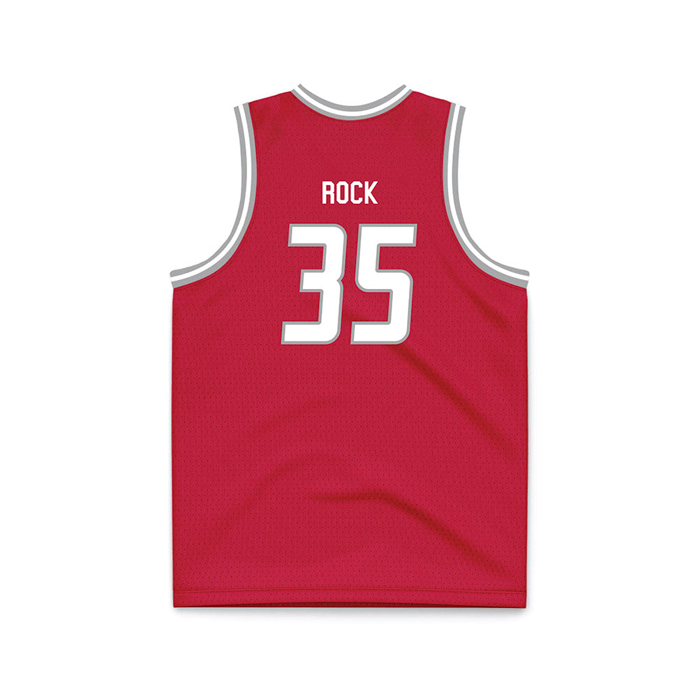 New Mexico - NCAA Men's Basketball : JT Rock - Red Basketball Jersey-1