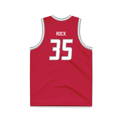 New Mexico - NCAA Men's Basketball : JT Rock - Red Basketball Jersey-1