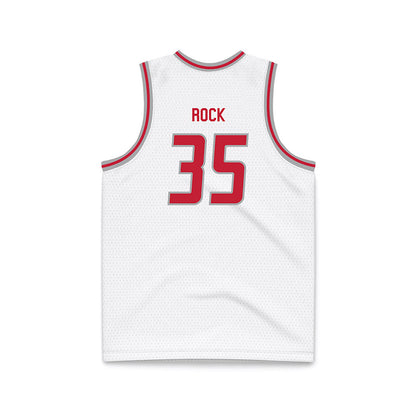 New Mexico - NCAA Men's Basketball : JT Rock - White Basketball Jersey-1