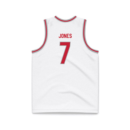New Mexico - NCAA Men's Basketball : Sir Marius Jones - White Basketball Jersey-1