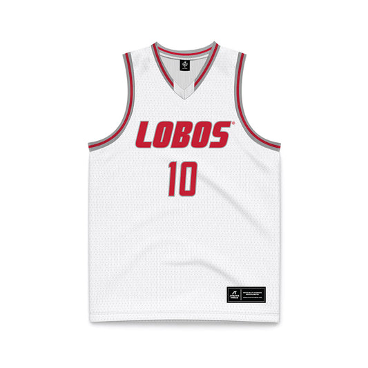 New Mexico - NCAA Men's Basketball : Tomislav Buljan - White Basketball Jersey-0